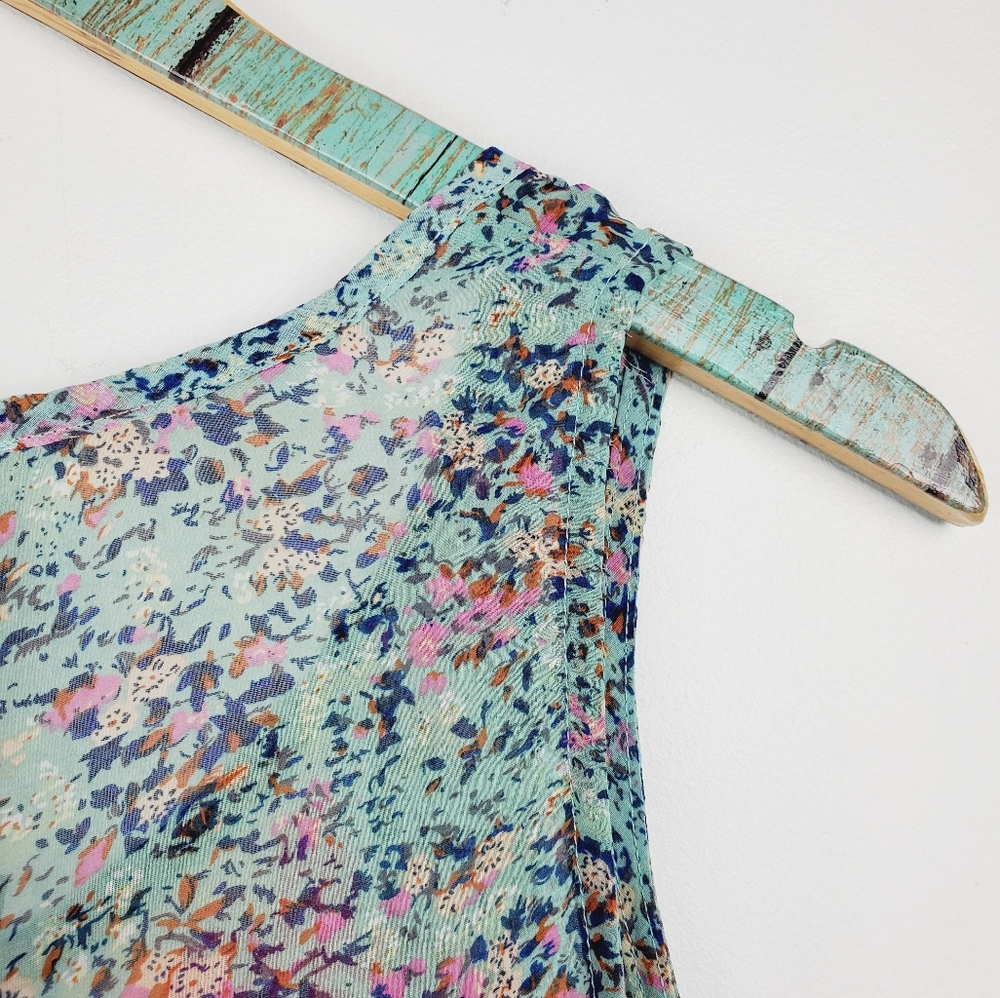 Miss Me Floral Rayon Beaded Embroidered Tank - Picture 7 of 9